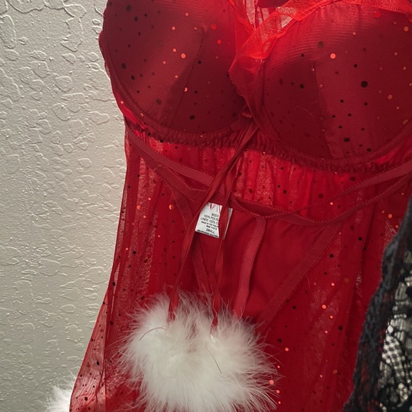 Christmas Cute wearing comes with a thong and adjustable baby doll top push up - Picture 11 of 13